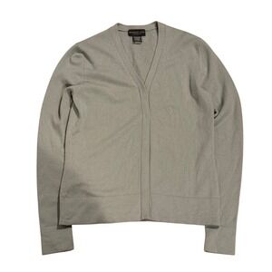Banana Republic Gray Cashmere V Neck Button Up Cardigan Sweater Size S
